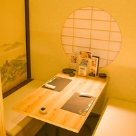 【少人数向け個室】2名様から個室にご案内可能です