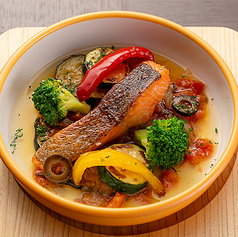 絹姫サーモンのプロヴァンス風