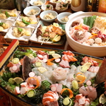 贅沢な鮮魚の船盛から当店自慢の串焼き、至極のちゃんこ鍋まで・・・