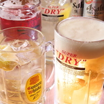 【11月OPEN】ドリンクは、ビール・カクテルはもちろん、焼酎・日本酒も豊富にご用意しております♪