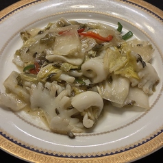 高菜とイカの炒め物上海風