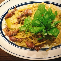 富山県産ホタルイカと筍と大葉のジェノベーゼ