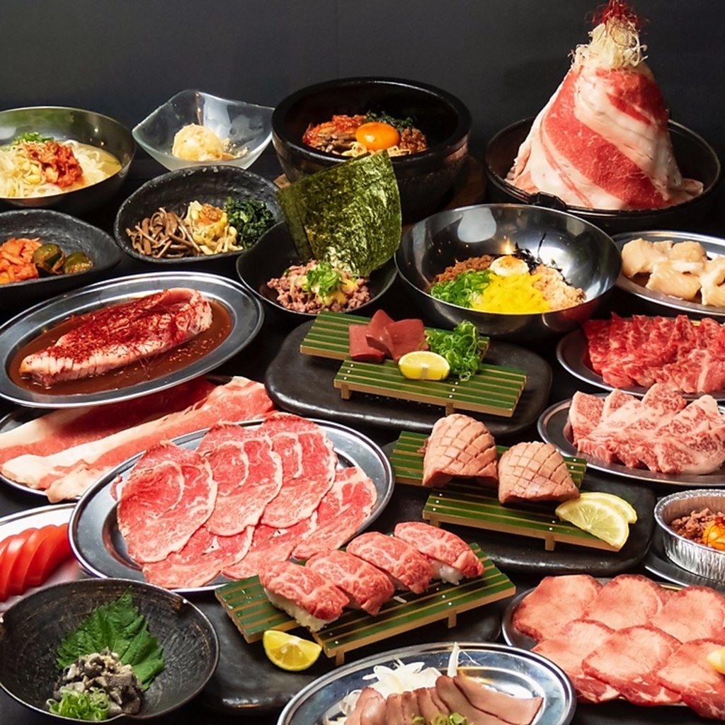 大人気！名物にくなべと1.5人前焼肉♪牛タン・炙り肉寿司も！【食べ放題2980円～】スタート☆