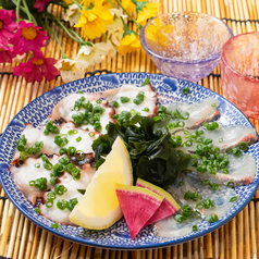 縞鯵とタコのてっさポン酢