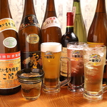 各種コースには飲み放題(２H)をお付けできます！定番のビールから日本酒・カクテルまで豊富な品揃え
