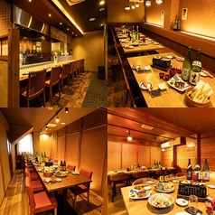 庵八自慢の北海道産の魚介類を七輪で焼いたり炙ったり