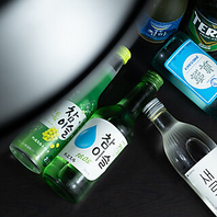 韓国焼酎など、豊富な種類のドリンクございます！