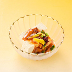 豆腐のイカ塩辛かけ