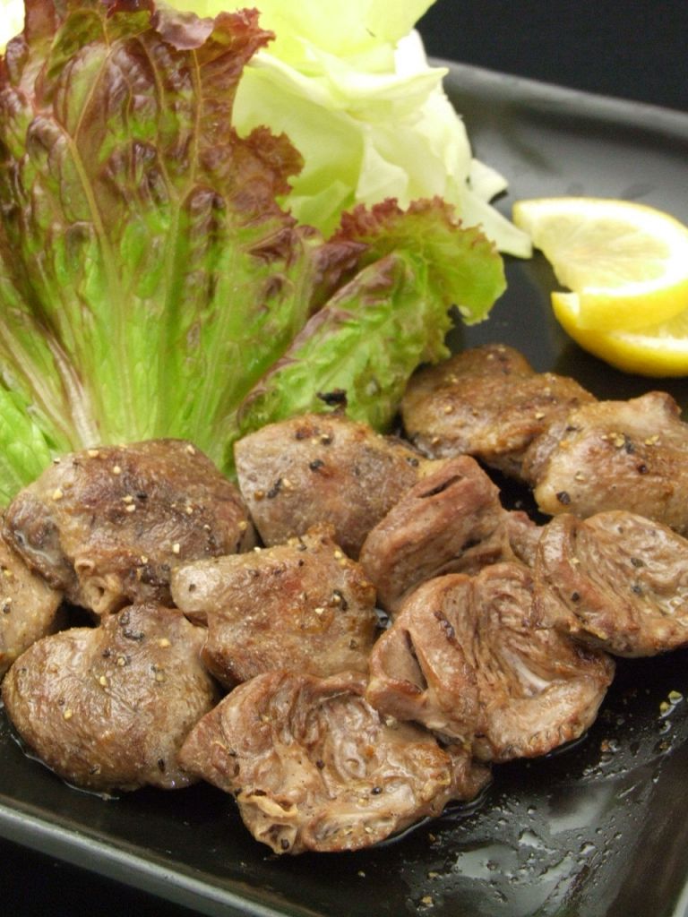 朝引き鶏のハツ塩焼き。ビールが欲しくなる逸品☆