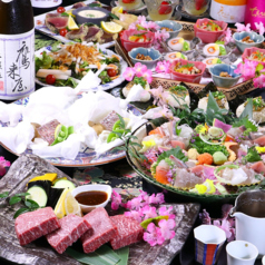 魚と炭と酒 はちおのコース写真