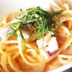 ヤリイカと明太子のパスタ レモン風味
