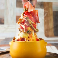 生ハムとキノコのトマトクリーム　ボルケーノパスタ