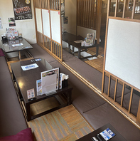 大型宴会が可能な掘りごたつ式のお座敷完備