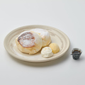 料理メニュー写真 石川県産コシヒカリ米粉を使った「たもん」のパンケーキ