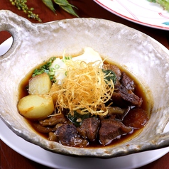 和牛すじ肉ととろとろ豆乳豆腐のピリ辛煮