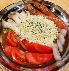 海老トマチーズ鍋