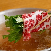 たっぷりの水菜と一緒に　さっと出汁にくぐらせる