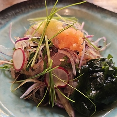 縞鯵のお造り　または　タタキ