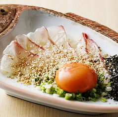 鯛ごま油塩ユッケ