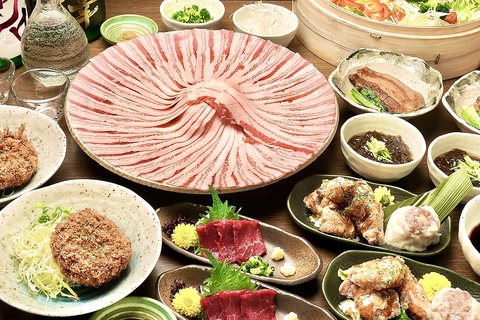 厳選の鹿児島県産ブランド豚"六白黒豚"料理をご提供!完全個室2名-50名様までご用意