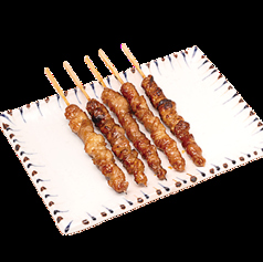 とり皮くるくる串 5本盛り(タレ・塩)