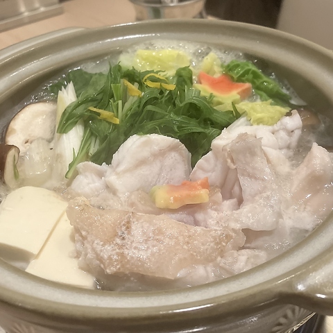 毎年人気の「クエ鍋」、今年も始めました！1人前4000円（税込）1人前から承ります。