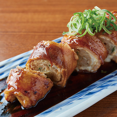 おすすめ！江戸千寿葱と鶏つくねの豚肉巻き