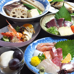 瀬戸内食材を贅沢に使用したコースが5500円→3980円(税込)♪お造り、酢の物、揚物…煮つけ♪満喫！