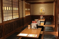 宴会に最適な、掘りごたつ席。最大25名様までお席をご用意できます！