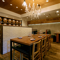 少人数から大人数でも利用できるお洒落な空間♪