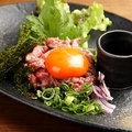 料理メニュー写真&nbsp;レアステーキユッケ風味