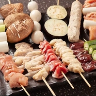 手間暇かける自慢の串焼き♪50種類以上ご用意！