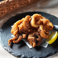 イカのから揚げレモン添え