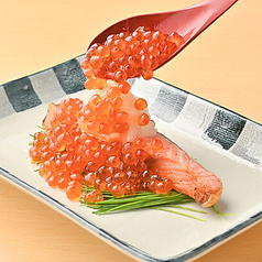 サーモンハラスいくらおろしかけ