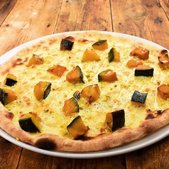 南瓜とベーコンとピスタチオの白雪はちみつ