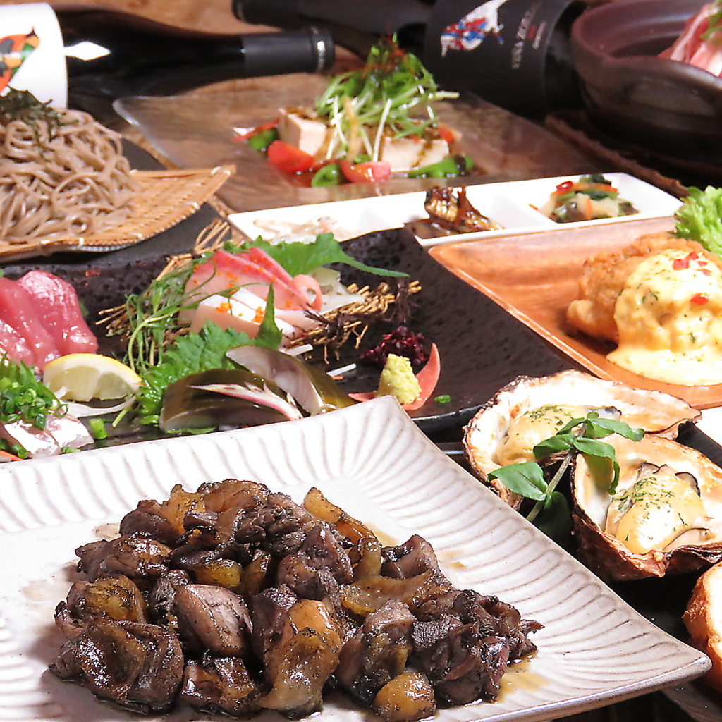 【HP限定！Birdコース☆全8品】4000円(税込)自慢のもも炭火焼き他、腕によりをかけて作っております