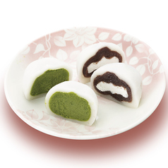 二色ミニ大福(抹茶餡・こし餡クリーム)