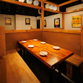 3名～6名様用テーブル席お客様の人数構成・用途にあわせてその日一番適したお席をご提供致します。