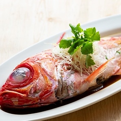 地物 金目鯛の酒蒸し 葱醤油