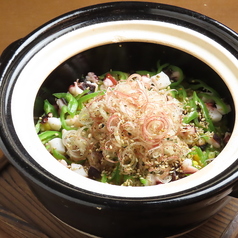 たこと夏野菜の土鍋ご飯