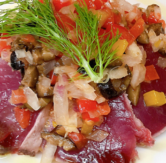 鰹のタリアータ