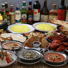 【2H飲み放題＆カレー・ナン食べ放題！】タァバンパーティーコース 12品 4000円(税込)