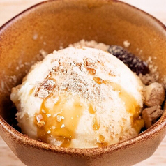 黒蜜と黄粉のたなごころアイス