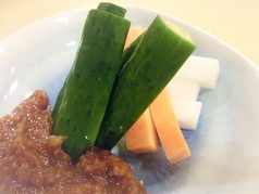 野菜三種のもろみ添え