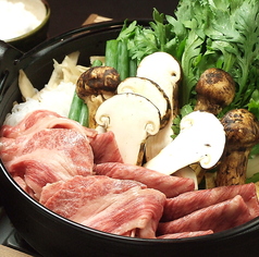 松阪肉と松茸のすき焼