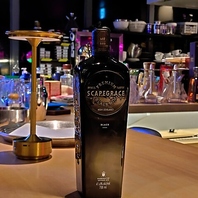 ウイスキー、ジンの珍しいラインナップ◎