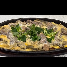・牛肉と牛蒡の卵とじ