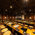 【2階】博多観光の団体様や会社の宴会など、大勢でお食事を愉しんでいただけます。