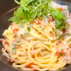 梅肉としらすの和風パスタ