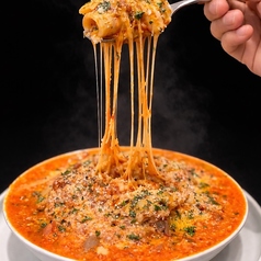 ランチ限定スープパスタトマ玉チーズのスープパスタ